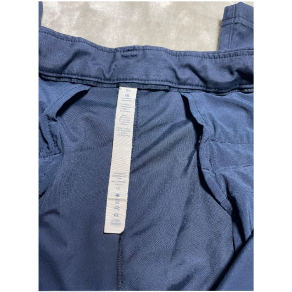 Lululemon Straight Pants Men's Size 34 Blue Slim Casual Performance - Picture 3 of 9